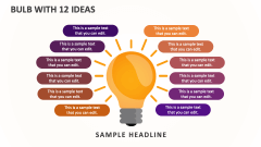 Bulb with 12 Ideas - Slide 1