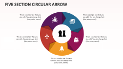 Five Section Circular Arrow - Slide 1