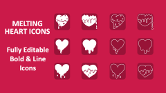 Melting Heart Icons - Slide 1