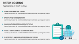 Applications of Batch Costing - Slide 3