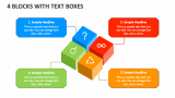 4 Blocks with Text Boxes - Slide 1