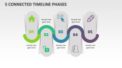 5 Connected Timeline Phases - Slide 1
