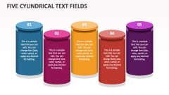 Five Cylindrical Text Fields - Slide 1