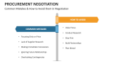 Common Mistakes & How to Avoid them in Negotiation | Procurement Negotiation - Slide 9