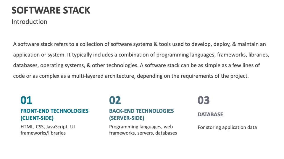 Software Stack Template for Google Slides and PowerPoint - PPT Slides