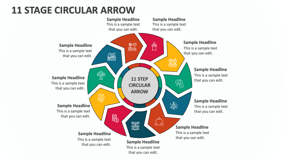 11 Stage Circular Arrow - Slide 1