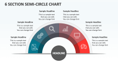 6 Section Semi-Circle Chart - Slide 1