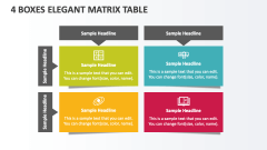 4 Boxes Elegant Matrix Table - Slide 1