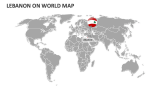 Lebanon On World Map - Slide 1