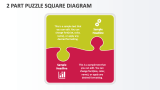 2 Part Puzzle Square Diagram - Slide 1