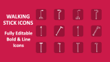 Walking Stick Icons - Slide 1