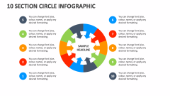 10 Section Circle infographic - Slide 1