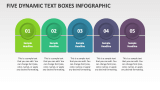 FIve Dynamic Text Boxes Infographic - Slide 1