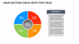 Four Section Circle with Text Field - Slide 1