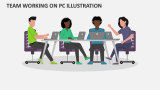 Team Working on Pc Illustration - Slide 1