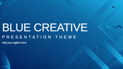 Blue Creative Presentation Template - Slide 1