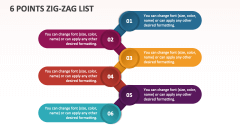 6 Points Zig-Zag List - Slide 1