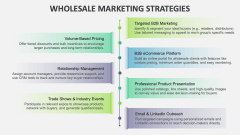 Wholesale Marketing Strategies - Slide 1
