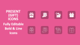 Present (gift) Icons - Slide 1