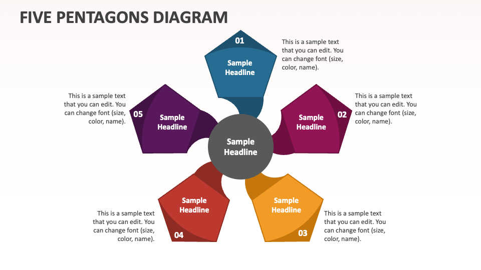Five Pentagons Diagram - Slide 1