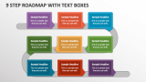 9 Step Roadmap with Text Boxes - Slide 1