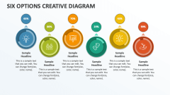 Six Options Creative Diagram - Slide 1