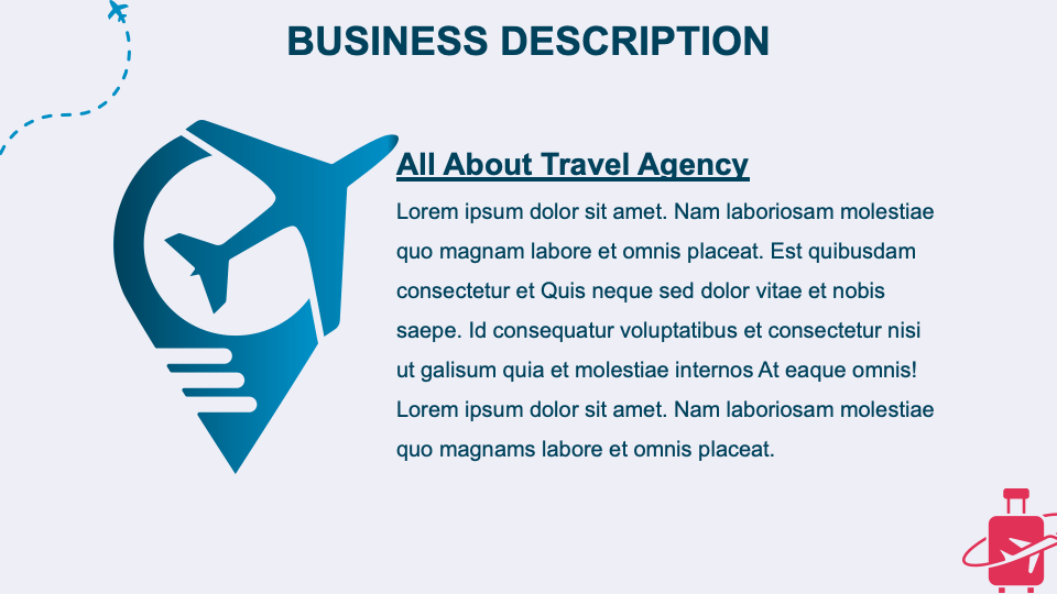 Travel Agency Business Plan PowerPoint and Google Slides Template PPT