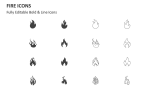 Fire Icons for Google Slides and PowerPoint