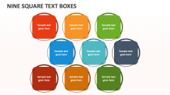 Nine Square Text Boxes - Slide 1