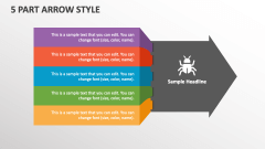 5 Part Arrow Style - Slide 1