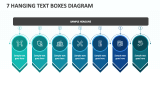 7 Hanging Text Boxes Diagram - Slide 1