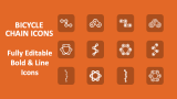 Bicycle Chain Icons - Slide 1