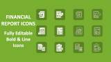 Financial Report Icons - Slide 1