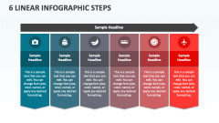6 Linear Infographic Steps - Slide 1