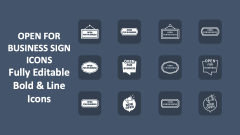 Open For Business Sign Icons - Slide 1