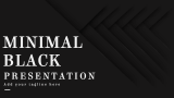 Minimal Black Presentation - Slide 1