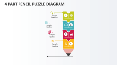 4 Part Pencil Puzzle Diagram - Slide 1