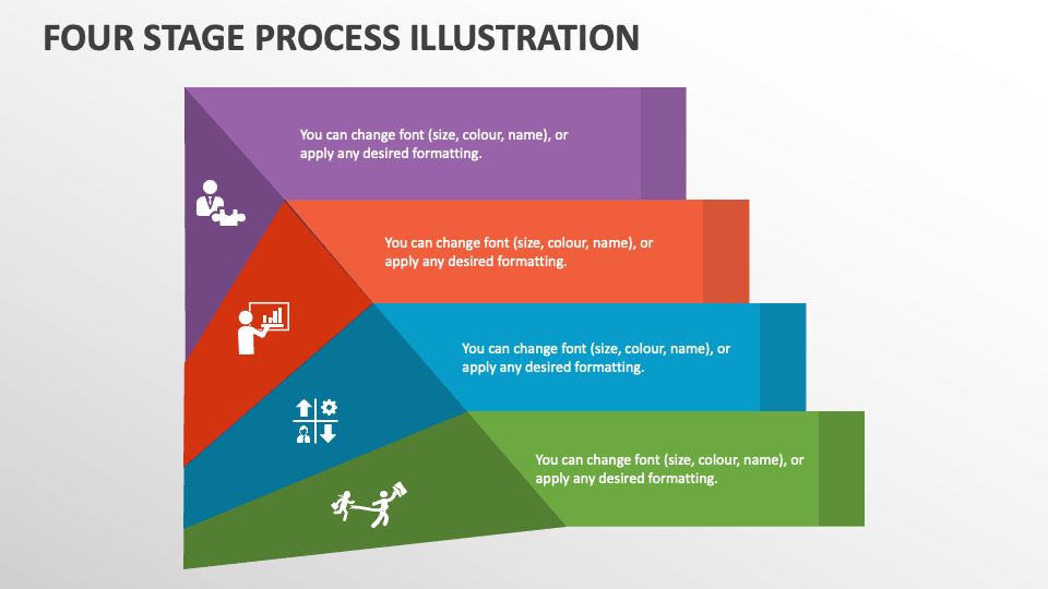 Four Stage Process Illustration - Slide 1