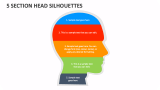 5 Section Head Silhouettes - Slide 1