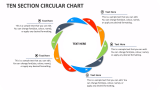 Ten Section Circular Chart - Slide 1