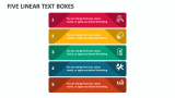 Five Linear Text Boxes - Slide 1