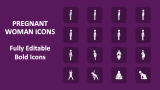 Pregnant Woman Icons - Slide 1