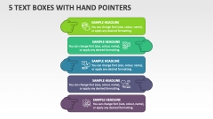 5 Text Boxes with Hand Pointers - Slide 1