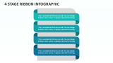 4 Stage Ribbon Infographic - Slide 1