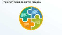 Four Part Circular Puzzle Diagram - Slide 1