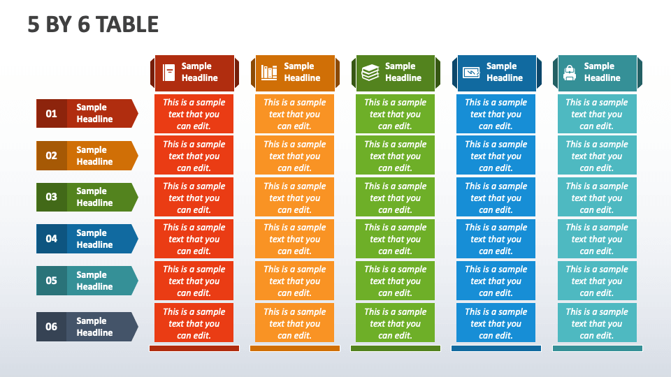 5 By 6 Table - Slide 1