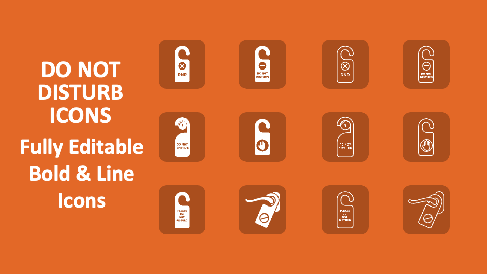 Do Not Disturb Icons for Google Slides and PowerPoint
