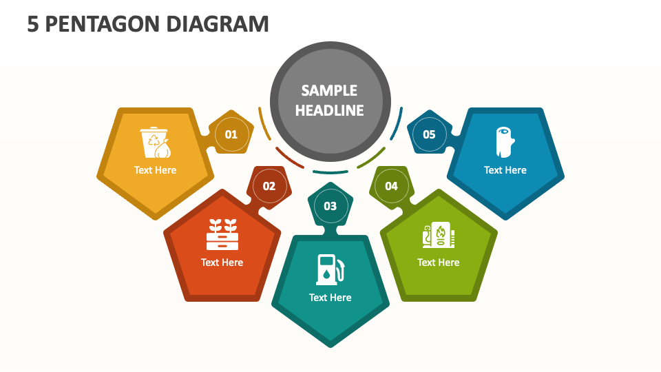 5 Pentagon Diagram - Slide 1