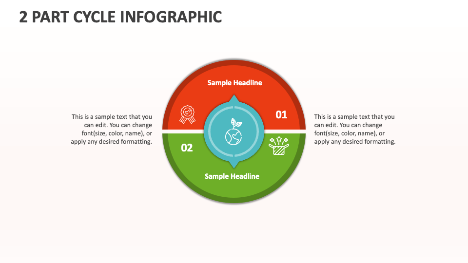 2 Part Cycle Infographic - Slide 1