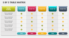 5 By 5 Table Matrix - Slide 1